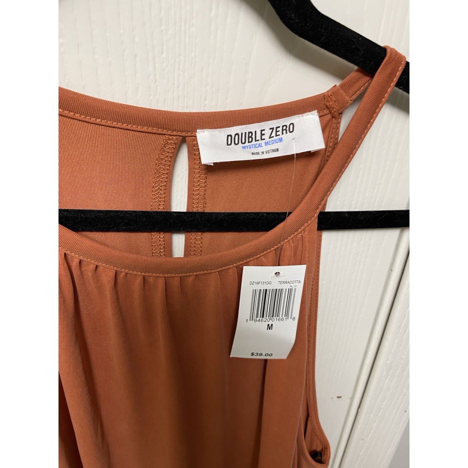 Double Zero Mystical Maxi Dress Medium Terracotta High Neck Sleeveless Nwt — image 3 of 8